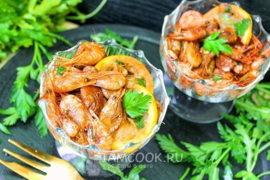 Рецепт черноморские креветки в соевом соусе с лимоном