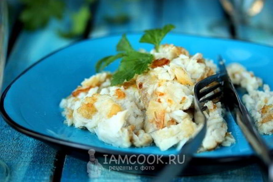 Рецепт филе камбалы, жареное с чесноком