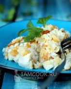 Филе камбалы, жареное с чесноком