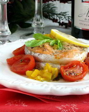 Форель с шампанским в конверте