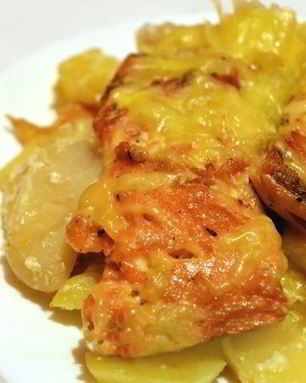 Горбуша с картофелем в духовке