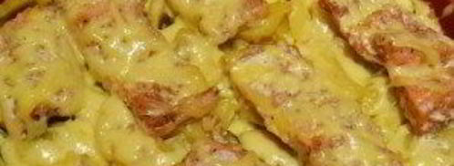 горбуша с картофелем в духовке. Шаг 6