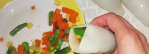 кальмары, фаршированные овощами. Шаг 3