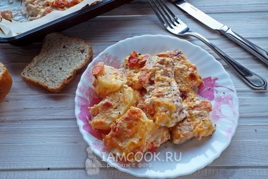 Рецепт красная рыба с картошкой в духовке