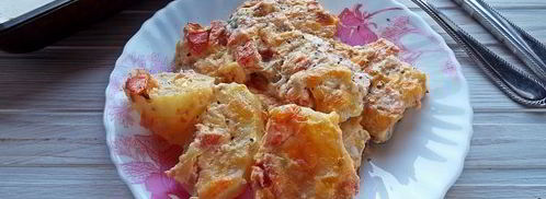 красная рыба с картошкой в духовке. Шаг 16