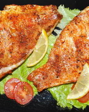 Морской окунь-гриль со специями