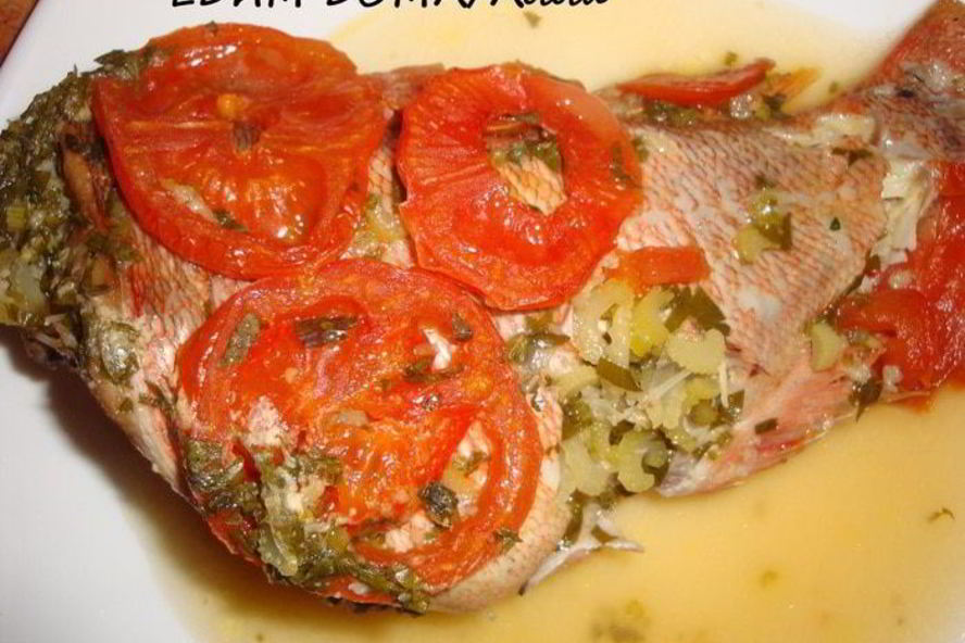 Рецепт морской окунь, запеченный в вине