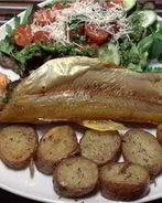 Рыба, запеченная с песто