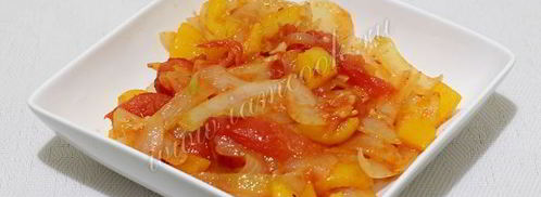 семга со сладким перцем и луком. Шаг 8