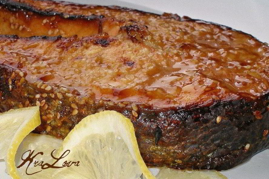 Рецепт семга в кунжуте с медом