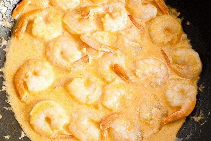 Рецепт тигровые креветки в сливочном соусе