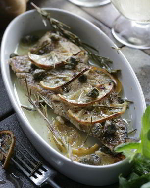 Треска с розмарином и каперсами