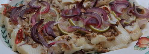 тушеный палтус с перцем и зеленью. Шаг 10