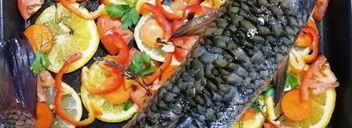 запеченный белый амур с овощами. Шаг 8