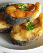 Жареная красная рыба