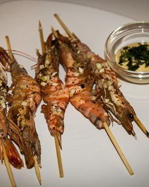 Жареные тигровые креветки