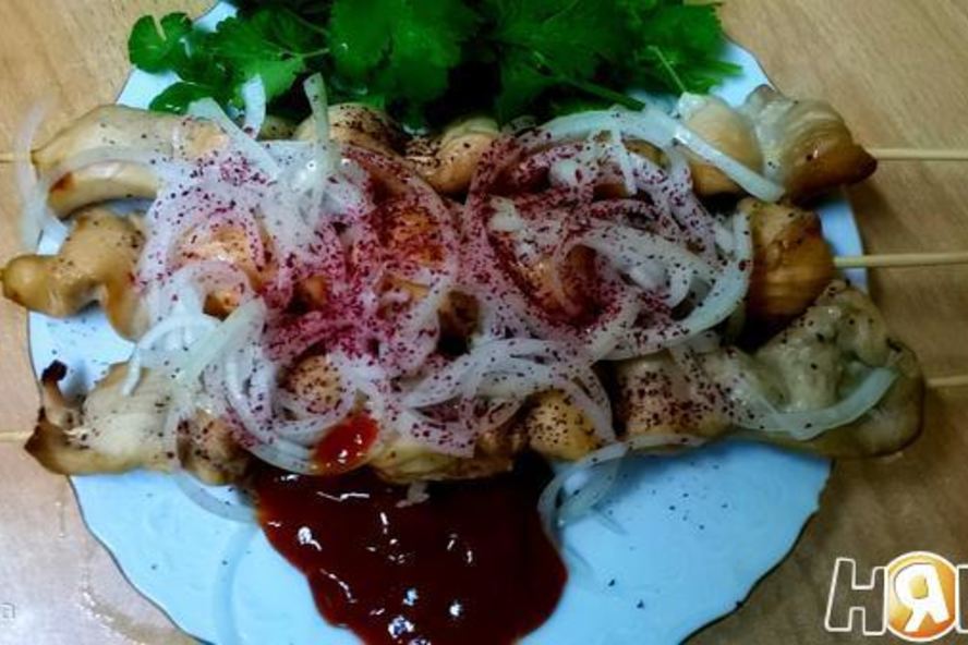 Рецепт куриный шашлычок с кленовым соусом