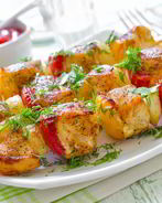 Куриный шашлык с овощами