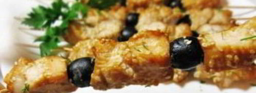 куриный шашлык в соевом маринаде с маслинами. Шаг 6