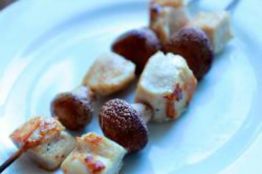 Рецепт куриные шашлычки с грибами