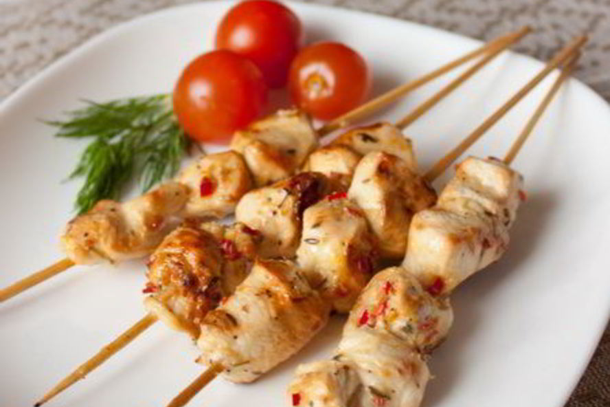 Рецепт куриные шашлычки с лимоном и зеленью