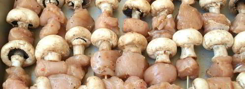 куриные шашлыки с шампиньонами в духовке. Шаг 4