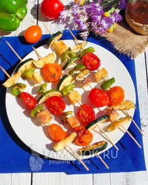 Овощные мини-шашлычки по-гречески