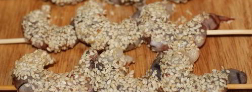 шашлычки из креветок с кунжутом. Шаг 5