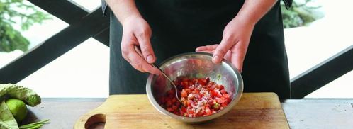 шашлык из говядины с острой сальсой. Шаг 4