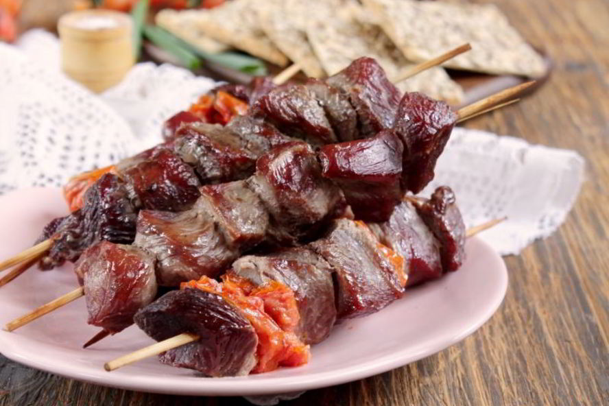 Рецепт шашлык из говядины в духовке