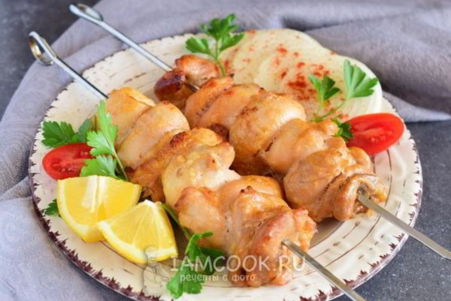 Рецепт шашлык из куриного филе в духовке