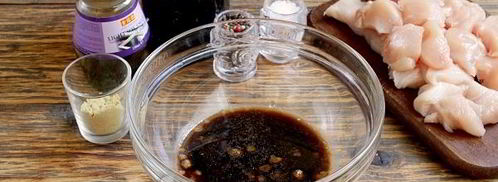 шашлык из курицы на сковороде. Шаг 4