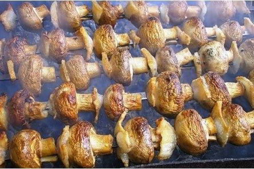 Рецепт шашлык из овощей и грибов