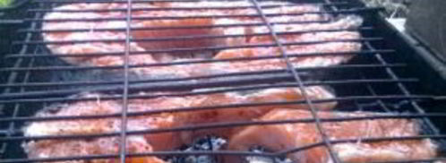 шашлык из рыбы на костре. Шаг 5