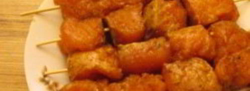 шашлык из семги на сковороде. Шаг 3