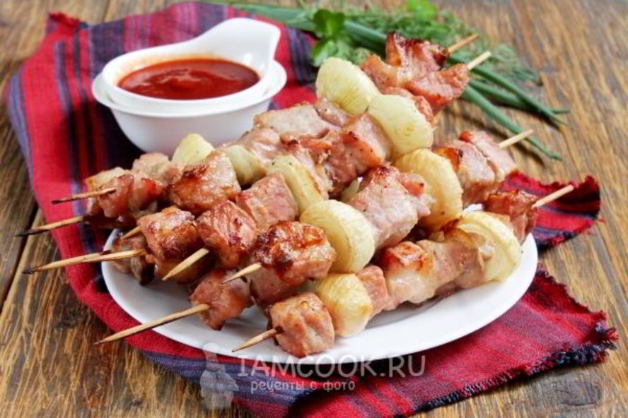 Рецепт шашлык из свинины на шпажках в духовке