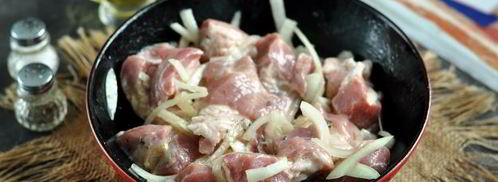 шашлык из свинины на сковороде. Шаг 5