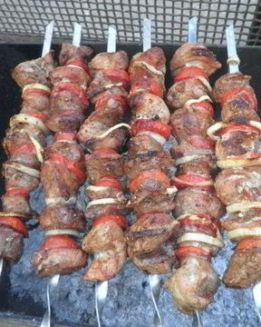 Шашлык из свинины с горчицой