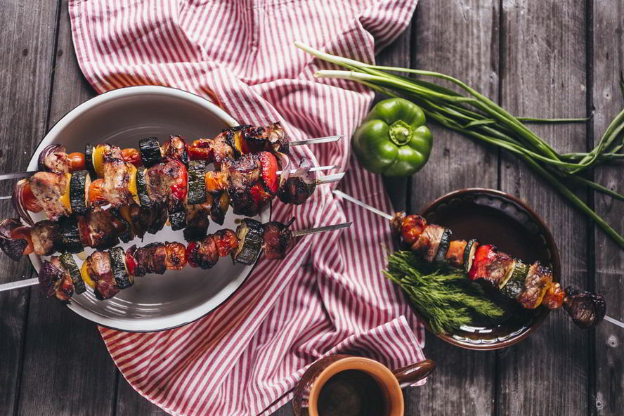 Рецепт шашлык из свинины с овощами