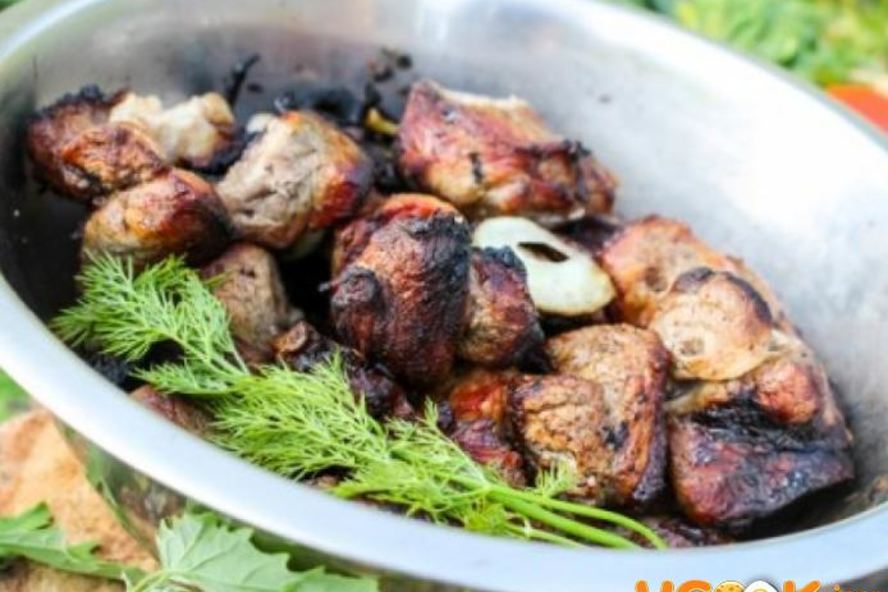 Рецепт шашлык из свинины с уксусом и луком