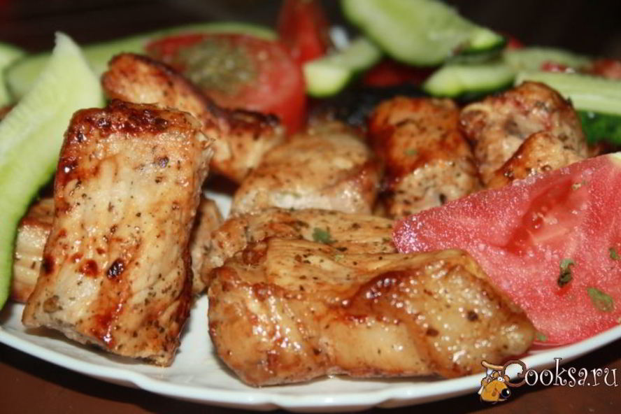 Рецепт шашлык из свиного эскалопа