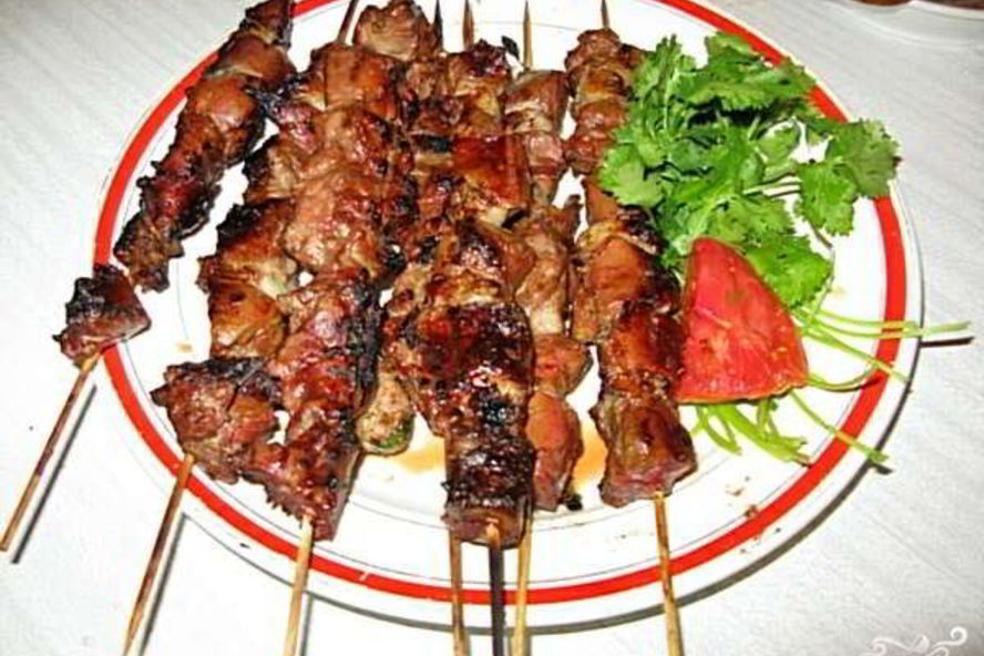 Рецепт шашлык из свиной печени