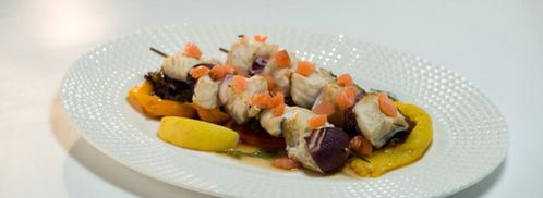 шашлык из зубатки с луковым конфитюром. Шаг 10