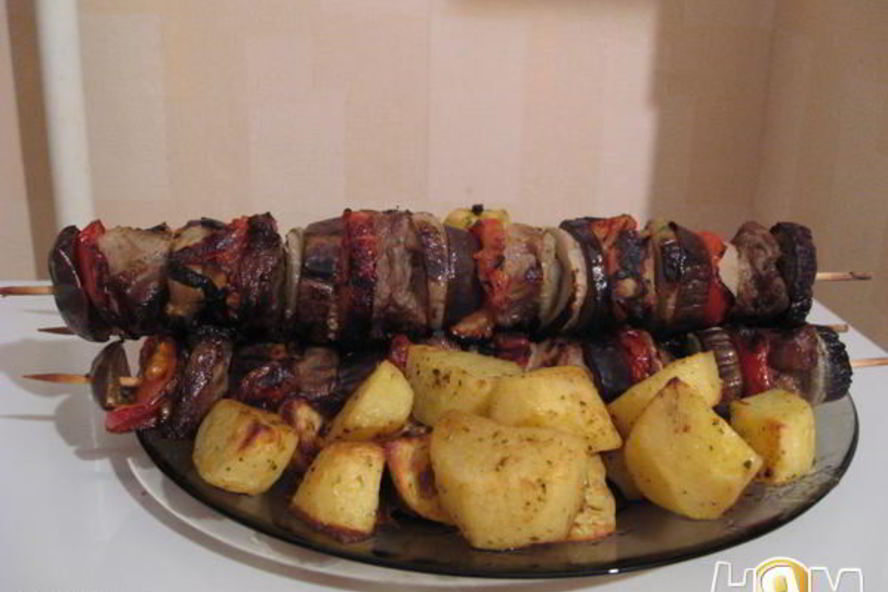 Рецепт шашлык по-кавказски с овощами