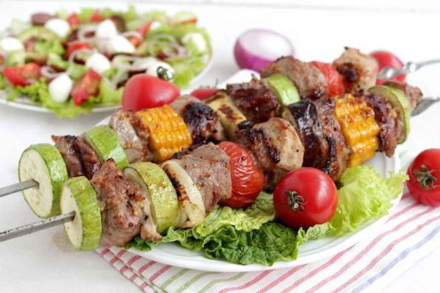 Рецепт шашлык с овощами в горчичном маринаде