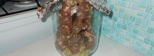 шашлык в банке в духовке. Шаг 5