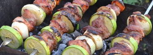свиной шашлык с овощами на углях. Шаг 8