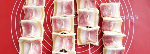 закуска из слоеного теста шашлык. Шаг 7