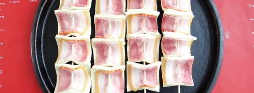 закуска из слоеного теста шашлык. Шаг 8