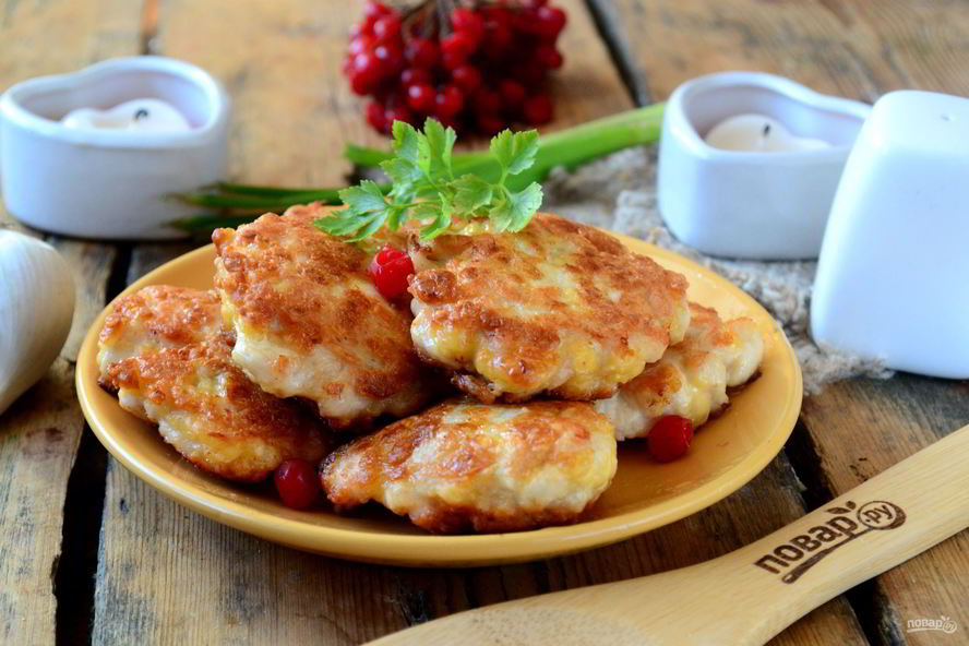 Рецепт рубленые шницели из курицы с сыром